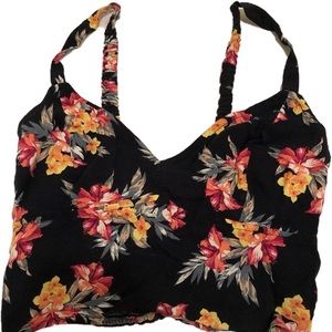 Girls smocked back crop top from hollister